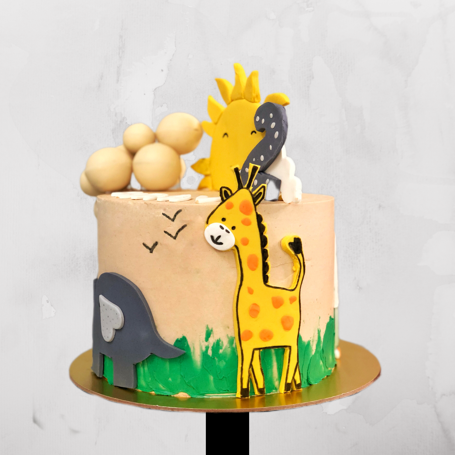 Safari Animal Jungle Theme Cake